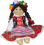 krakowianka, lalka rcznie szyta, zabawka rcznie szyta, lalka krakowianka, lalka w stroju krakowskim, lalka szmacianka